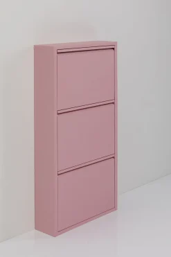 Szafka Na Buty Stalowa Różowa 3 Przegródki 50x104 Cm*KARE Design Outlet