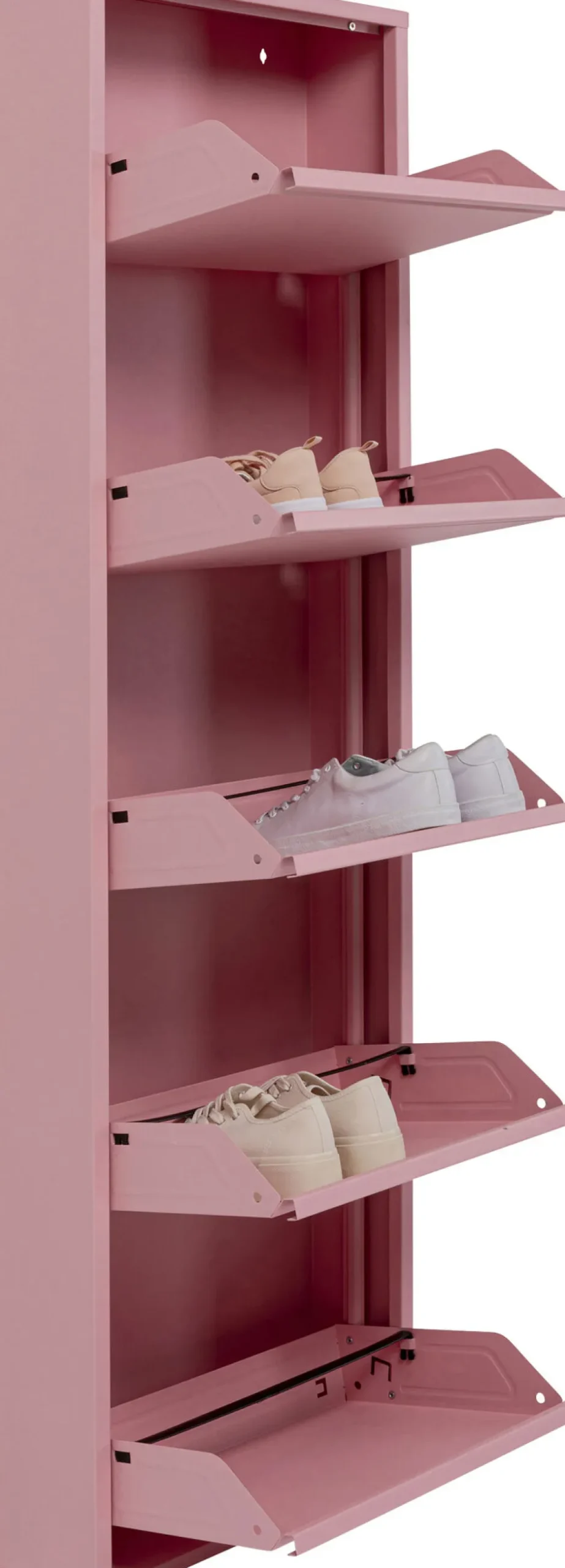 Szafka Na Buty Stalowa Różowa 5 Przegródek 50x173 Cm*KARE Design Discount