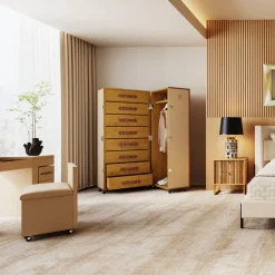 Szafka Na Kółkach Rozkładana Tapicerowana Z Szufladami 58x155 Cm*KARE Design Online