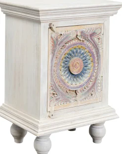 Szafka Nocna 1-drzwiowa Z Drewna Mango Front Kolorowy 50x70 Cm*KARE Design Online