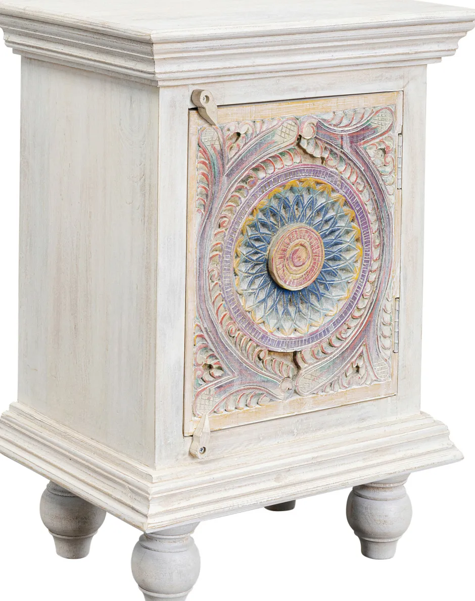 Szafka Nocna 1-drzwiowa Z Drewna Mango Front Kolorowy 50x70 Cm*KARE Design Online
