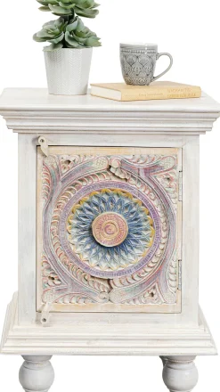 Szafka Nocna 1-drzwiowa Z Drewna Mango Front Kolorowy 50x70 Cm*KARE Design Online