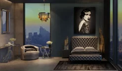 Szafka Nocna Luxury Push 49x50 Cm Szara*KARE Design Best