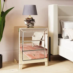 Szafka Nocna Luxury 49x66 Cm Lustrzana*KARE Design Outlet
