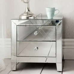 Szafka Nocna Luxury 50x49 Cm Wykończenie Szklane*KARE Design Hot