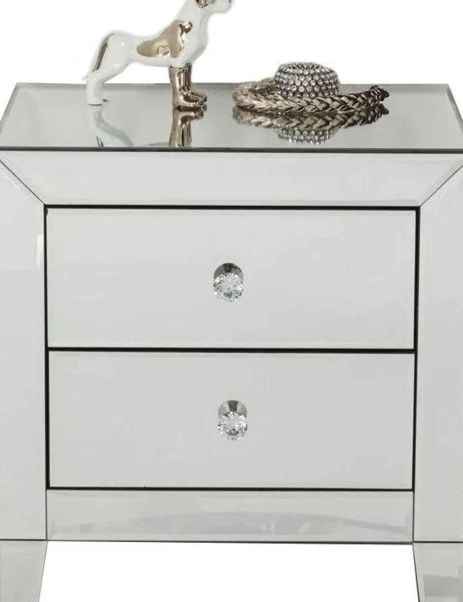 Szafka Nocna Luxury 50x49 Cm Wykończenie Szklane*KARE Design Hot