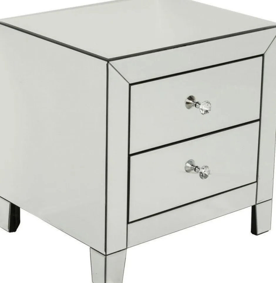 Szafka Nocna Luxury 50x49 Cm Wykończenie Szklane*KARE Design Hot