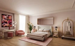 Szafka Nocna Luxury 50x49 Cm Wykończenie Szklane*KARE Design Hot