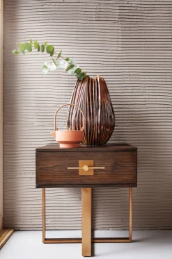 Szafka Nocna Osaka 55x60 Cm Brązowa*KARE Design Outlet