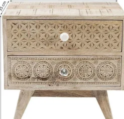 Szafka Nocna Puro 50x35 Cm Drewniana*KARE Design Outlet