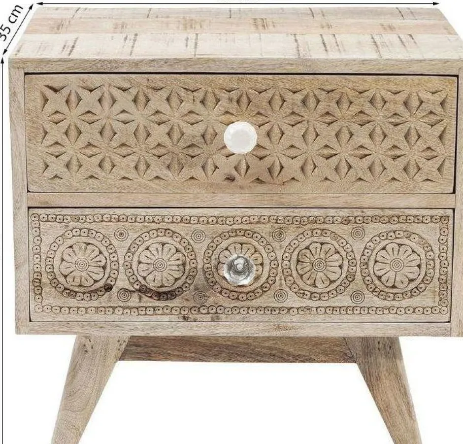 Szafka Nocna Puro 50x35 Cm Drewniana*KARE Design Outlet