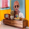 Szafka RTV Authentico 150x35 Cm Drewniana*KARE Design Discount