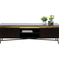 Szafka RTV Catalina 170x50 Cm Drewno Mango Ciemnobrązowe - Blat Marmur*KARE Design New