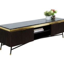 Szafka RTV Catalina 170x50 Cm Drewno Mango Ciemnobrązowe - Blat Marmur*KARE Design New