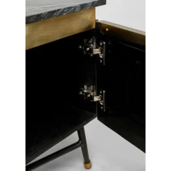 Szafka RTV Catalina 170x50 Cm Drewno Mango Ciemnobrązowe - Blat Marmur*KARE Design New
