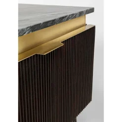 Szafka RTV Catalina 170x50 Cm Drewno Mango Ciemnobrązowe - Blat Marmur*KARE Design New