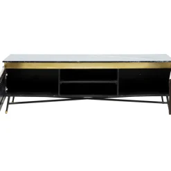 Szafka RTV Catalina 170x50 Cm Drewno Mango Ciemnobrązowe - Blat Marmur*KARE Design New
