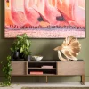 Szafka RTV Cesaro 160x50 Cm Naturalna - Blat Ceramika*KARE Design Online