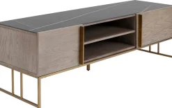 Szafka RTV Cesaro 160x50 Cm Naturalna - Blat Ceramika*KARE Design Online