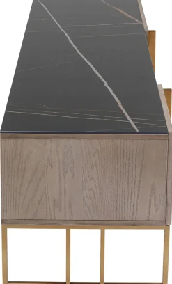 Szafka RTV Cesaro 160x50 Cm Naturalna - Blat Ceramika*KARE Design Online