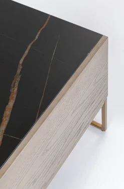 Szafka RTV Cesaro 160x50 Cm Naturalna - Blat Ceramika*KARE Design Online