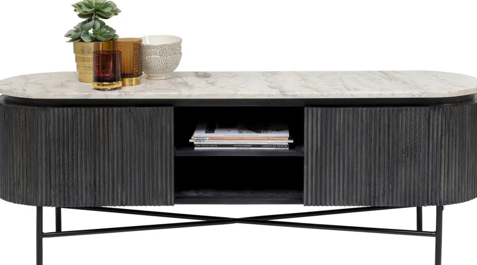 Szafka RTV Glenn 150x54 Cm Biało-szara*KARE Design Discount