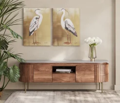 Szafka RTV Grace 145x48 Cm Drewno Mango - Blat Marmur*KARE Design Best