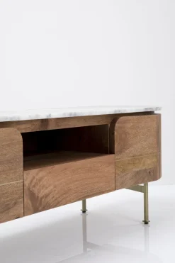Szafka RTV Grace 145x48 Cm Drewno Mango - Blat Marmur*KARE Design Best