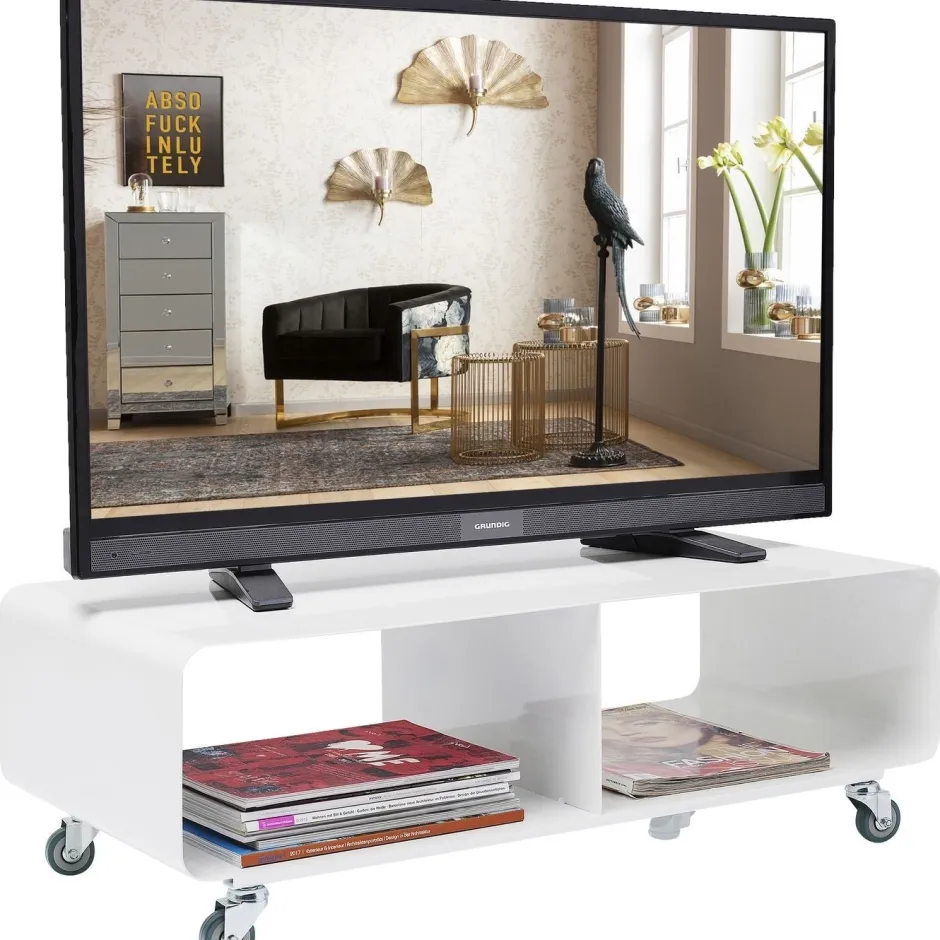 Szafka RTV Lounge 90x30 Cm Biała*KARE Design Online