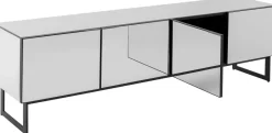 Szafka RTV Lustrzana Czterodrzwiowa Nogi Czarne 180x55 Cm*KARE Design Discount