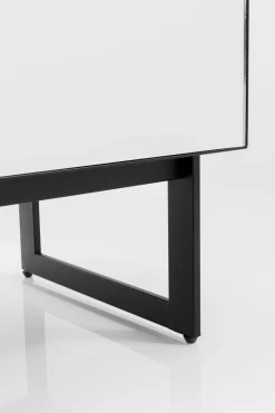 Szafka RTV Lustrzana Czterodrzwiowa Nogi Czarne 180x55 Cm*KARE Design Discount