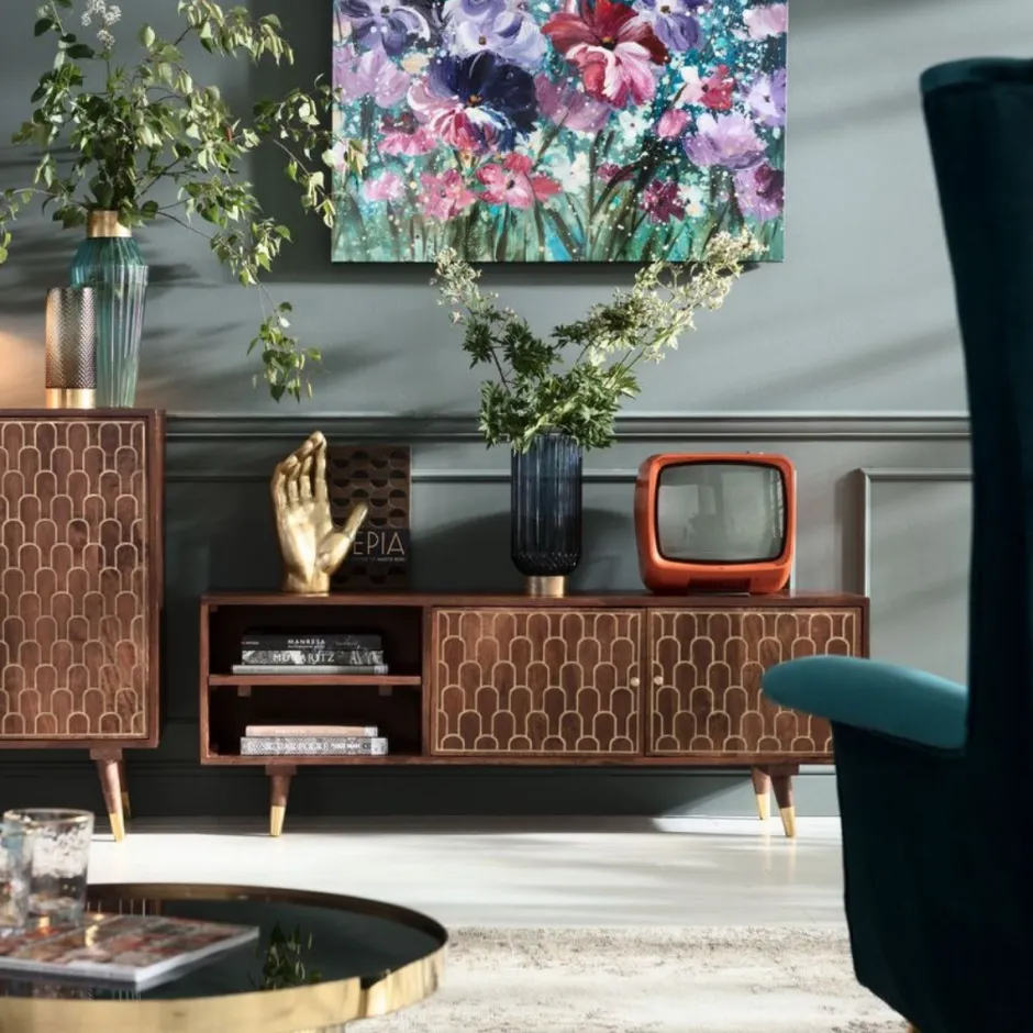 Szafka RTV Muskat 140x50cm Brązowa*KARE Design Online