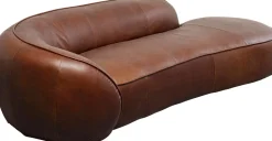 Szezlong Duży Ekskluzywny Brązowy Skóra Semianilinowa 252x108 Cm*KARE Design Sale