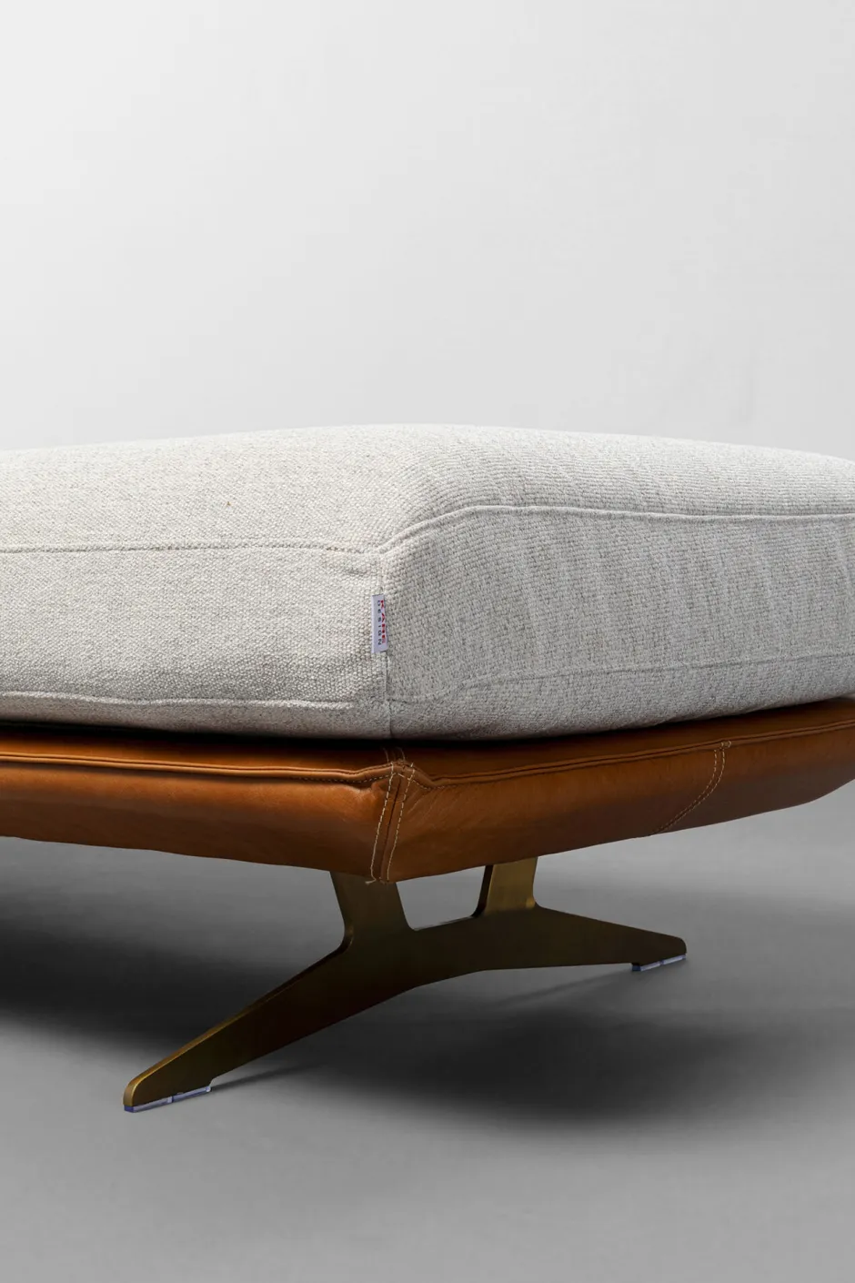 Szezlong - Leżanka Ekskluzywna Skóra Naturalna I Len 187 Cm*KARE Design Sale