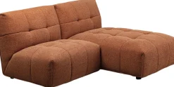 Szezlong - Moduł Pikowany Brązowy 90x147 Cm*KARE Design Outlet