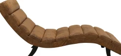 Szezlong Tapicerowany Brązowy Vintage Nogi Bukowe Czarne 190 Cm*KARE Design Hot
