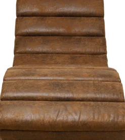 Szezlong Tapicerowany Brązowy Vintage Nogi Bukowe Czarne 190 Cm*KARE Design Hot