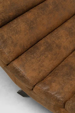 Szezlong Tapicerowany Brązowy Vintage Nogi Bukowe Czarne 190 Cm*KARE Design Hot