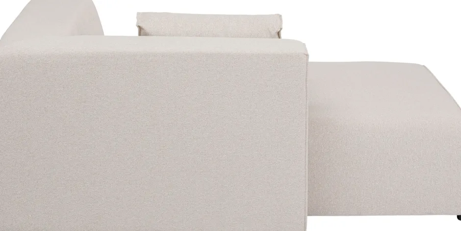 Szezlong Tapicerowany Kremowy Moduł Lewy 182x118 Cm*KARE Design Sale