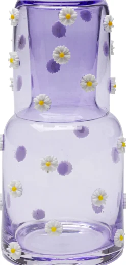 Szklanka Fioletowa Wzór Kwiatowy 300 Ml*KARE Design Best