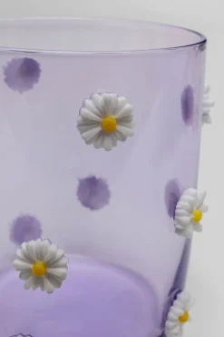 Szklanka Fioletowa Wzór Kwiatowy 300 Ml*KARE Design Best