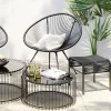 Taboret - Podnóżek Ogrodowy Acapulco 40x40 Cm Czarny*KARE Design Discount