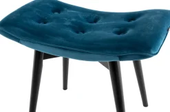 Taboret - Podnóżek Vicky 59x46 Cm Niebieskozielony - Nogi Czarne*KARE Design Clearance