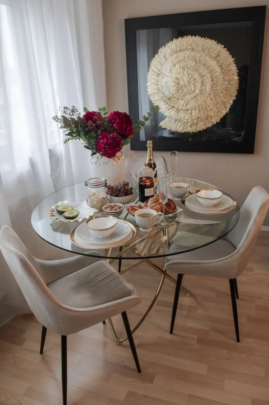 Talerz Do Serwowania Bell Ø38 Cm Biało-złoty*KARE Design Online