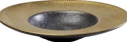 Talerz Głęboki Z Porcelany Czarno-złoty Ø22 Cm*KARE Design