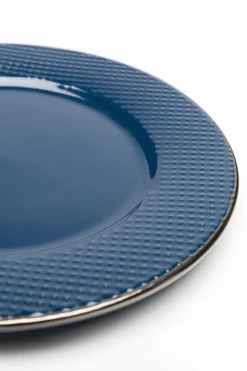 Talerz Obiadowy Ceramiczny Niebieski Ø27 Cm*KARE Design Outlet