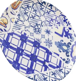 Talerz Obiadowy Fresco Ø26 Cm Biało-niebieski*KARE Design