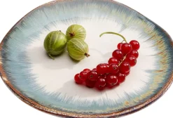 Talerz Organic ∅20 Cm Biało-niebieski*KARE Design Best