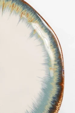 Talerz Organic ∅20 Cm Biało-niebieski*KARE Design Best