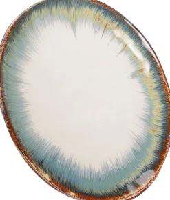 Talerz Organic ∅26 Cm Biało-niebieski*KARE Design Outlet